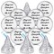 1000 Pcs Hugs and Kisses from The New Mr and Mrs Wedding Stickers, Chocolate Drops Labels Stickers Candy Stickers 0.75 Inch for Weddings Engagement Party Favors Decorations (White,Basic)